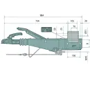 Dispositivo de inmovilización AL-KO tipo 251S 1500-2600 kg, VKT 100 - cuadrado