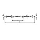 Cables AL-KO Bowden para AE HL 490 mm / GL 750 mm extraíble + regulable en altura, C 6 mm, E M12 derecha, D M12 izquierda