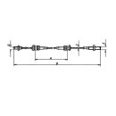 Cables AL-KO Bowden para AE HL 460 mm / GL 710 mm extraíbles + regulables en altura, C 8 mm, E M12 derecha, D M12 izquierda