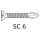 Tornillos perforadores especiales Torx galvanizados SC6 54-12-U 6.3 x 70