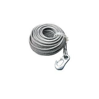 Cable de acero con mosquetón para cabrestantes diámetro (ø) 6,0 mm 10 metros