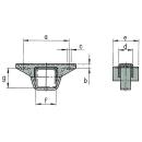 Escuadra AL-KO para sujeción F / G: 120 x 120, A220 B25 C17 D60 E120