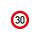 Señal de velocidad Película de PVC rojo / blanco 30 km / h