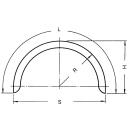 Perfil de guardabarros de eje simple 40 B150 R280 L910 S560 H295