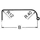 Perfil de guardabarros de un eje 12/40 base angular base angular B200 L1150 S750 H350