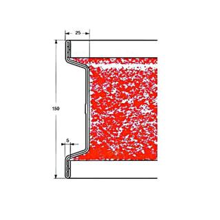 Perfil de lamas tapizado aluminio 4500 x 150 mm