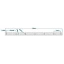 Riel de amarre de aluminio cortado a medida, perforado 610 x 30 x 11