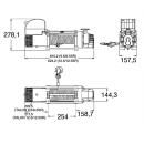 Cabrestante con motor CC tipo Talon Cuerda y gancho 24 V