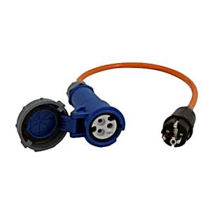 Cable adaptador de acoplamiento CEE Bajo. / Enchufe Schuko 5000 mm
