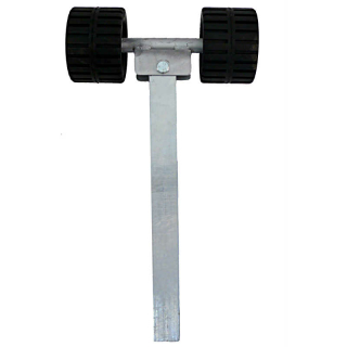 Soporte fijo tubo cuadrado 2 rodillos oscilantes 40 x 40 x 400 mm