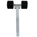 Soporte fijo tubo cuadrado 2 rodillos oscilantes 40 x 40...