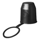 Gorra de protección contra balas negra con presilla