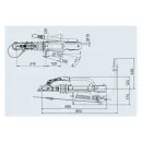 Dispositivo de retención AL-KO 251 SA 1500-2700 kg por encima de la instalación 1637/2051