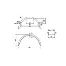 De Haan - guardabarros para vehículos de un eje HR 2280, H 2213/12, W 220 / S 800 mm