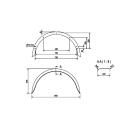 De Haan - guardabarros para vehículos de un eje HR 2286, H 2214/12, W 220 / S 860 mm