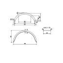 De Haan - guardabarros para vehículos de un eje HR 2686, H 2614/12, W 260 / S 860 mm